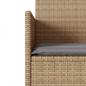 Preview: Gartensofa 2-Sitzer mit Tisch und Kissen Beige Poly Rattan