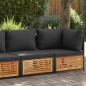 Preview: ARDEBO.de - Gartensofa mit Kissen 2-Sitzer Massivholz Akazie