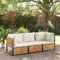 Preview: Gartensofa mit Kissen 2-Sitzer Massivholz Akazie