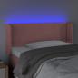 Preview: LED Kopfteil Rosa 83x16x78/88 cm Samt