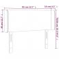 Preview: LED Kopfteil Rosa 83x16x78/88 cm Samt