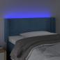 Preview: LED Kopfteil Dunkelblau 93x16x78/88 cm Samt