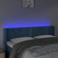 Preview: LED Kopfteil Dunkelblau 147x16x78/88 cm Samt