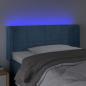 Preview: LED Kopfteil Dunkelblau 83x16x78/88 cm Samt