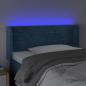 Preview: LED Kopfteil Dunkelblau 83x16x78/88 cm Samt