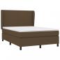 Preview: Boxspringbett mit Matratze Dunkelbraun 140x200 cm Stoff