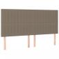 Preview: Boxspringbett mit Matratze & LED Taupe 200x200 cm Stoff