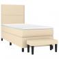 Preview: Boxspringbett mit Matratze Creme 100x200 cm Stoff