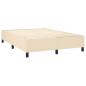 Preview: Boxspringbett mit Matratze Creme 140x190 cm Stoff