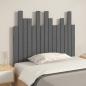 Preview: Wand-Kopfteil Grau 95,5x3x80 cm Massivholz Kiefer