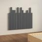 Preview: Wand-Kopfteil Grau 95,5x3x80 cm Massivholz Kiefer