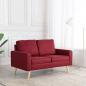 Preview: ARDEBO.de - 2-Sitzer-Sofa Weinrot Stoff