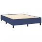 Preview: Boxspringbett mit Matratze Blau 140x200 cm Stoff