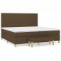 Preview: Boxspringbett mit Matratze Dunkelbraun 200x200 cm Stoff