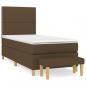 Preview: Boxspringbett mit Matratze Dunkelbraun 80x200 cm Stoff