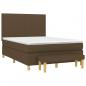 Preview: Boxspringbett mit Matratze Dunkelbraun 140x190 cm Stoff