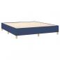 Preview: Boxspringbett mit Matratze Blau 160x200 cm Stoff