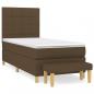 Preview: Boxspringbett mit Matratze Dunkelbraun 90x200 cm Stoff