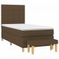 Preview: Boxspringbett mit Matratze Dunkelbraun 90x200 cm Stoff