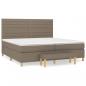 Preview: Boxspringbett mit Matratze Taupe 200x200 cm Stoff