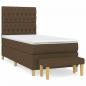 Preview: Boxspringbett mit Matratze Dunkelbraun 100x200 cm Stoff