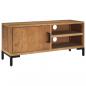 Preview: TV-Schrank Braun 90x30x40 cm Massivholz Kiefer