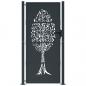 Preview: Gartentor Anthrazit 105x205 cm Stahl Baum-Design