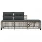 Preview: 3-tlg. Garten-Ecksofa-Set mit Kissen Grau Poly Rattan