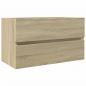 Preview: Waschbeckenunterschrank Sonoma-Eiche 80x38,5x45cm Holzwerkstoff