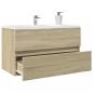 Preview: Waschbeckenunterschrank Sonoma-Eiche 80x38,5x45cm Holzwerkstoff