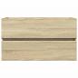 Preview: Waschbeckenunterschrank Sonoma-Eiche 80x38,5x45cm Holzwerkstoff