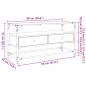 Preview: TV-Schrank mit Glasplatte Braun Eiche 98x35x51 cm Holzwerkstoff