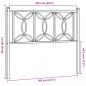 Preview: Kopfteil Metall Weiß 100 cm