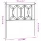 Preview: Kopfteil Metall Weiß 80 cm