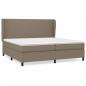 Preview: Boxspringbett mit Matratze Taupe 200x200 cm Stoff