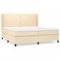 Preview: Boxspringbett mit Matratze Creme 200x200 cm Stoff