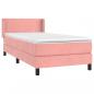 Preview: Boxspringbett mit Matratze Rosa 100x200 cm Samt