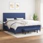 Preview: ARDEBO.de - Boxspringbett mit Matratze Blau 200x200 cm Stoff