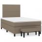 Preview: Boxspringbett mit Matratze Taupe 120x200 cm Stoff