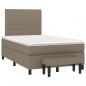 Preview: Boxspringbett mit Matratze Taupe 120x200 cm Stoff