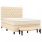 Preview: Boxspringbett mit Matratze Creme 140x200 cm Stoff