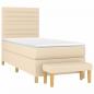 Preview: Boxspringbett mit Matratze Creme 100x200 cm Stoff