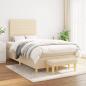 Preview: ARDEBO.de - Boxspringbett mit Matratze Creme 120x200 cm Stoff