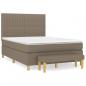 Preview: Boxspringbett mit Matratze Taupe 140x200 cm Stoff