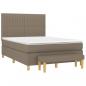 Preview: Boxspringbett mit Matratze Taupe 140x200 cm Stoff