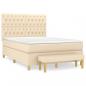 Preview: Boxspringbett mit Matratze Creme 140x190 cm Stoff