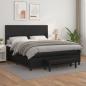 Preview: ARDEBO.de - Boxspringbett mit Matratze Schwarz 180x200 cm Kunstleder