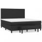 Preview: Boxspringbett mit Matratze Schwarz 180x200 cm Kunstleder