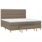 Preview: Boxspringbett mit Matratze Taupe 200x200 cm Stoff