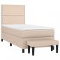 Preview: Boxspringbett mit Matratze Cappuccino-Braun 80x200cm Kunstleder